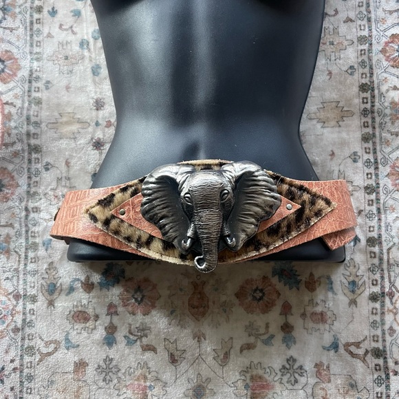 Accessories - Elephant Vintage Brown and Tan Belt